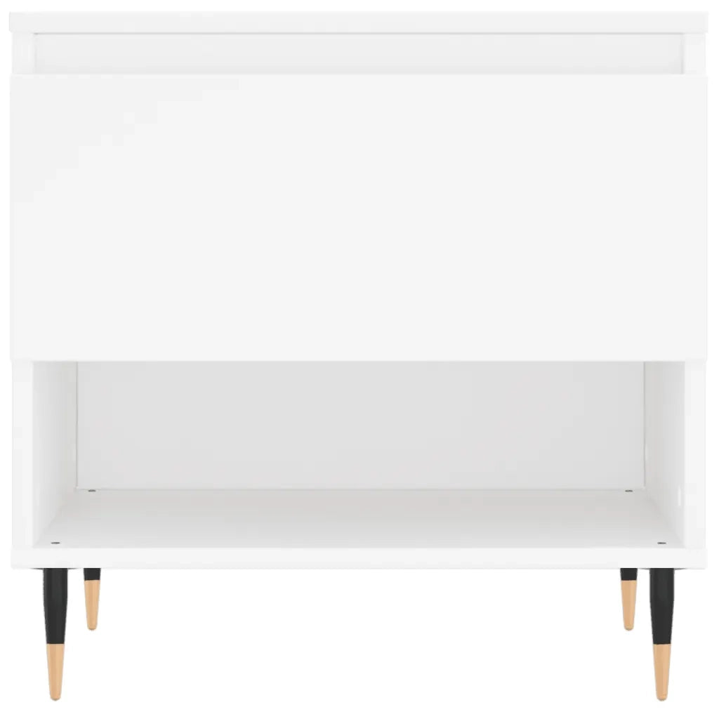 Tavolini Salotto 2 pz Bianchi 50x46x50 cm in Legno Multistrato 830893