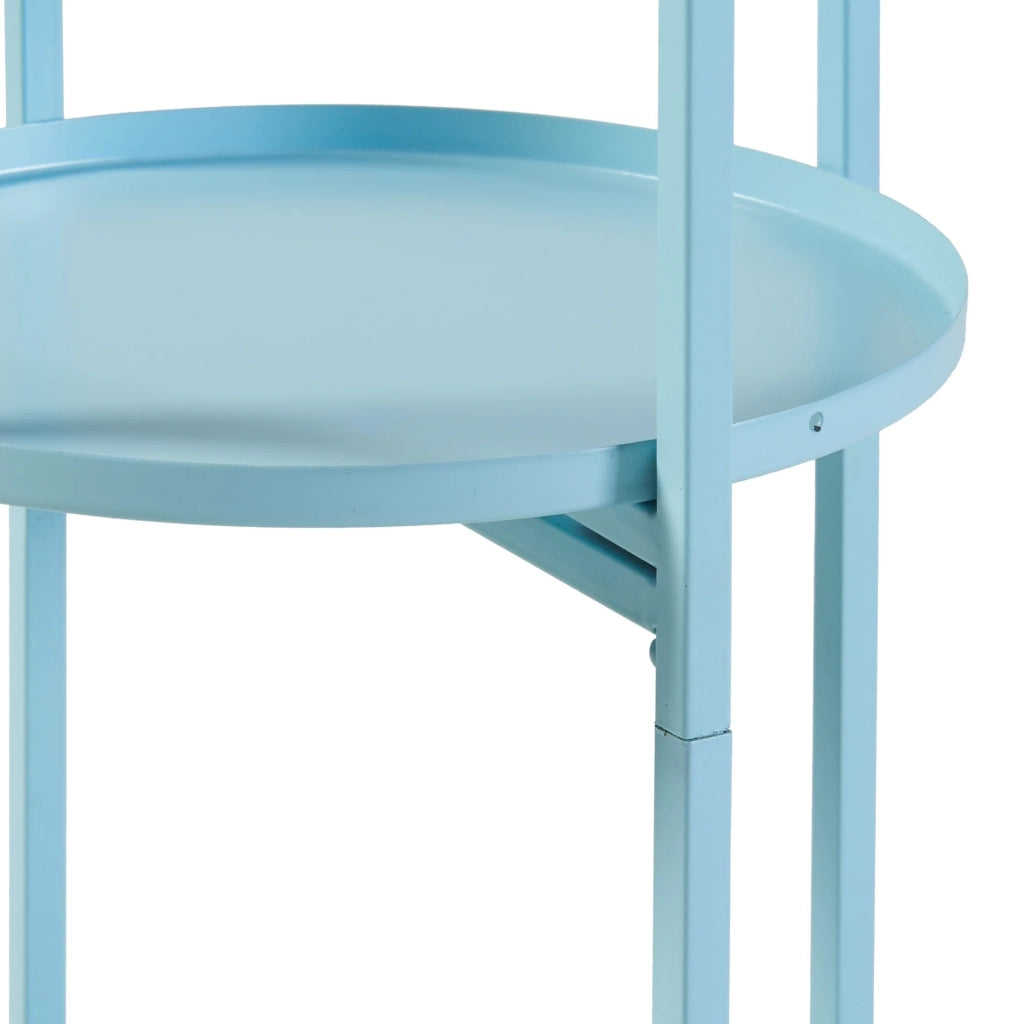 Portavasi in stile senza tempo 95 x 27 x 27 cm azzurro 03_0010341