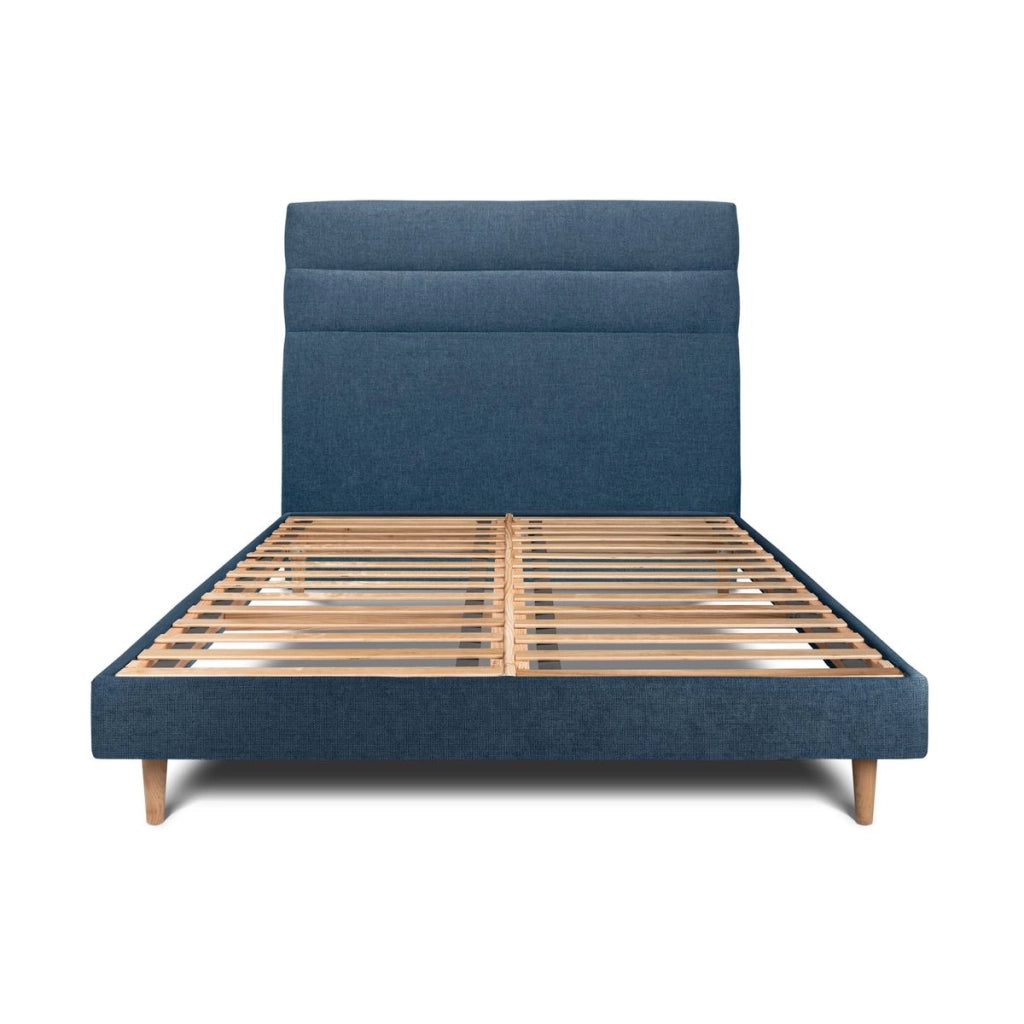 Letto 180x200 cm con testiera in linea - Tessuto Tela opaca