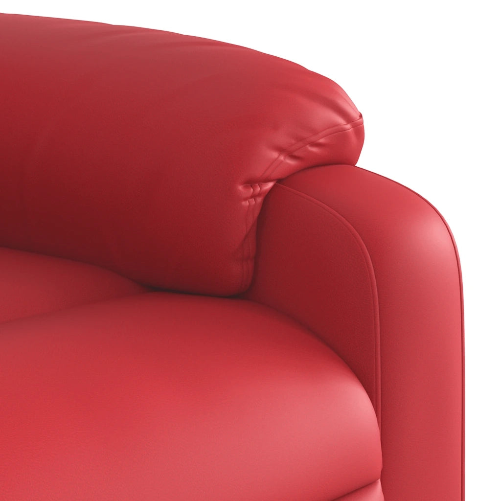 Divano Sedia-Poltrona Massaggiante Reclinabile Rossa in Similpelle 534139