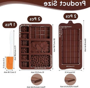 Forme di cioccolato in silicone 4 pezzi - forma di cioccolato - spatola in silicone - cioccolatini fai da te - libero da BPA - anticongelante - dolci