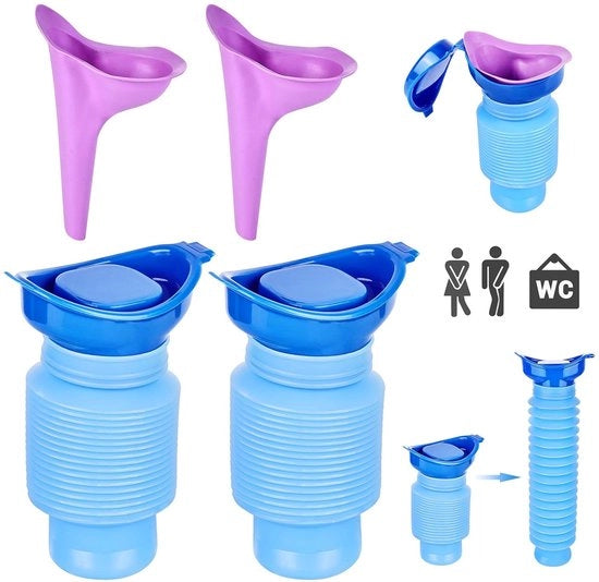 Urinoir Portatile 4 Pezzi - Cistola Mobilità per Uomo e Donna (750 ml)