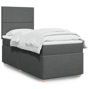 Giroletto a Molle con Materasso Grigio Scuro 90x200 cm Tessuto 3291157