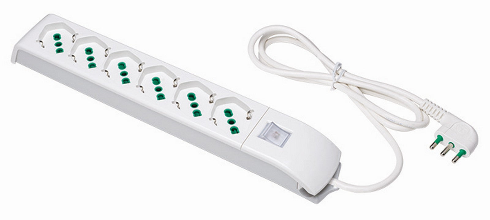 fme art.410200 multipresa fido 6p bipasso/schuko + interruttore luminoso cod:ferx.24404