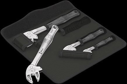 Wera 05020110001 6004 Joker 4 Set 1 Chiavi a Forchetta Autoregolanti Set 4 pezzi 7-19 mm con Cricchetto e Custodia