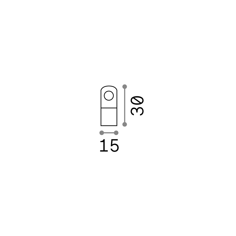 Supporto Cavo Metallo Nero 15X30Mm