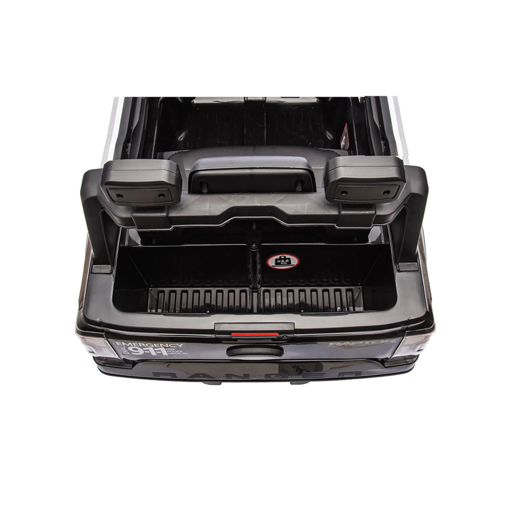 Macchina Elettrica per Bambini Licenza Ufficiale Ford Raptor Police 10,8V Bianco e Nero