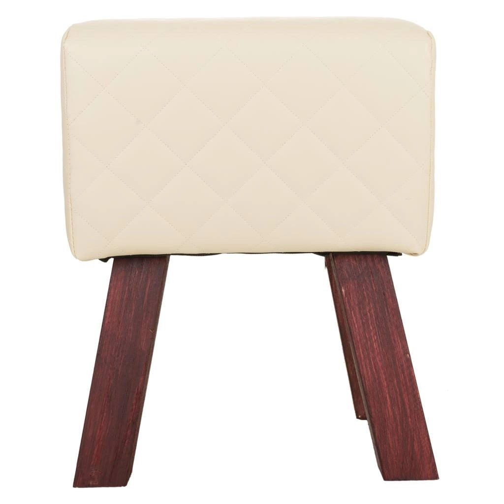 Sgabello imbottito bianco 36x30x47h