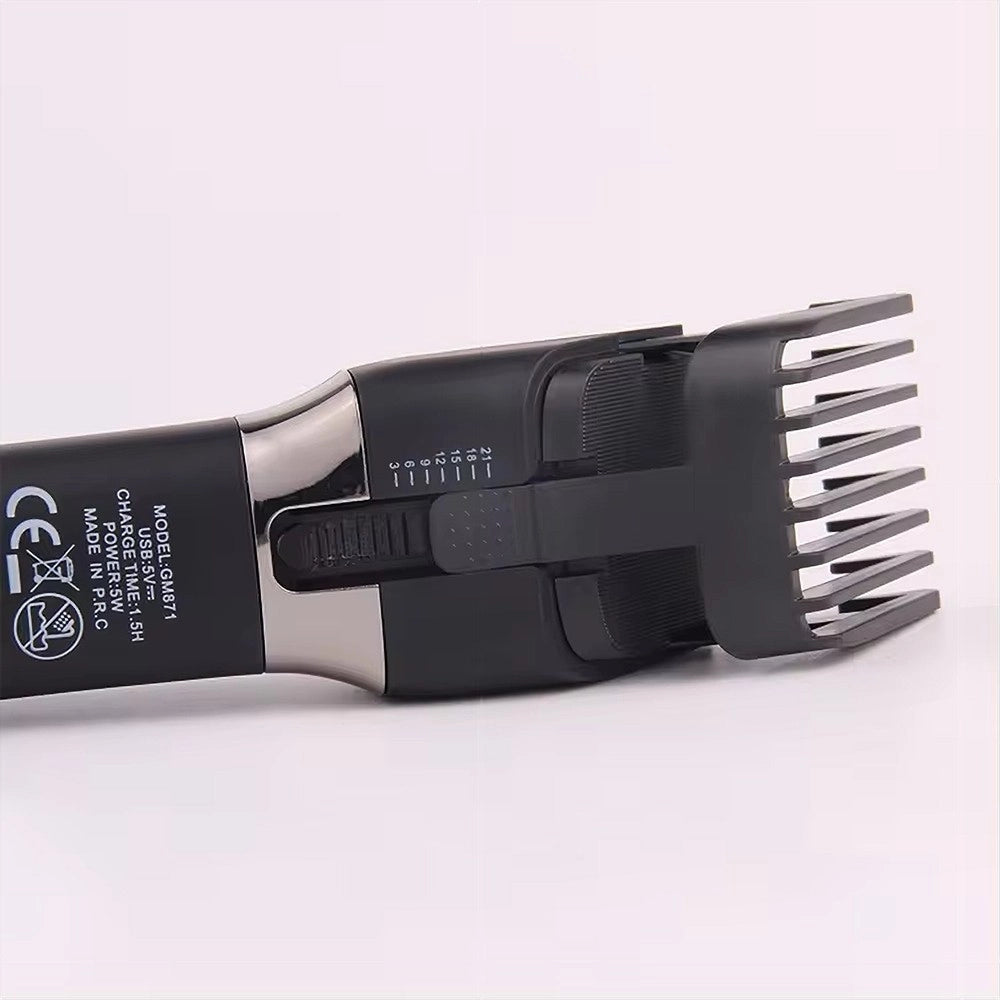 Trade Shop - Tagliacapelli Ricaricabile Professionale In Metallo Elettrico Senza Fili Gm-871 -