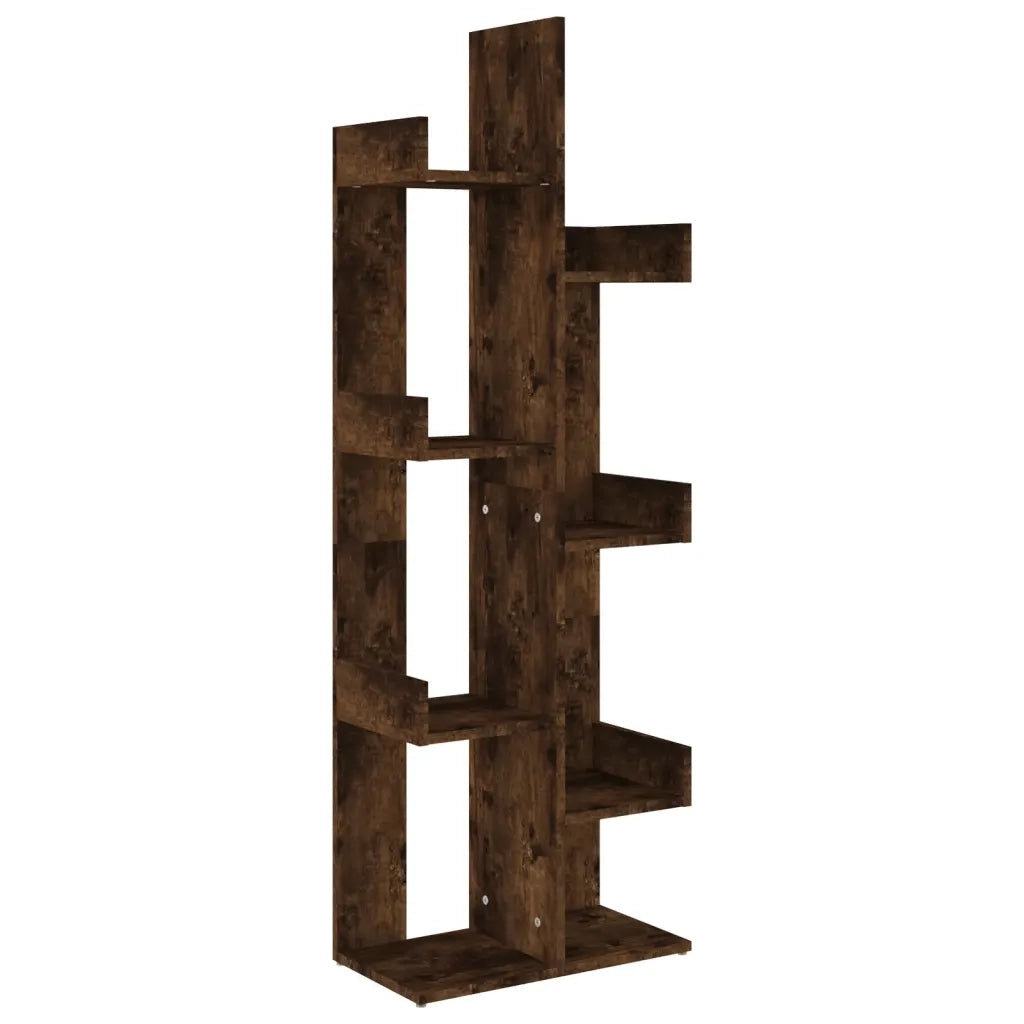 Libreria 48x25x140 cm Rovere Fumo in Legno Multistrato 816005