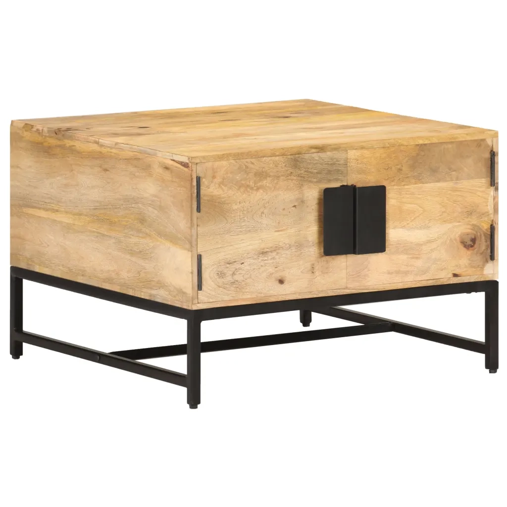 Tavolino da Salotto 67x67x45 cm in Legno Massello di Mango 320375