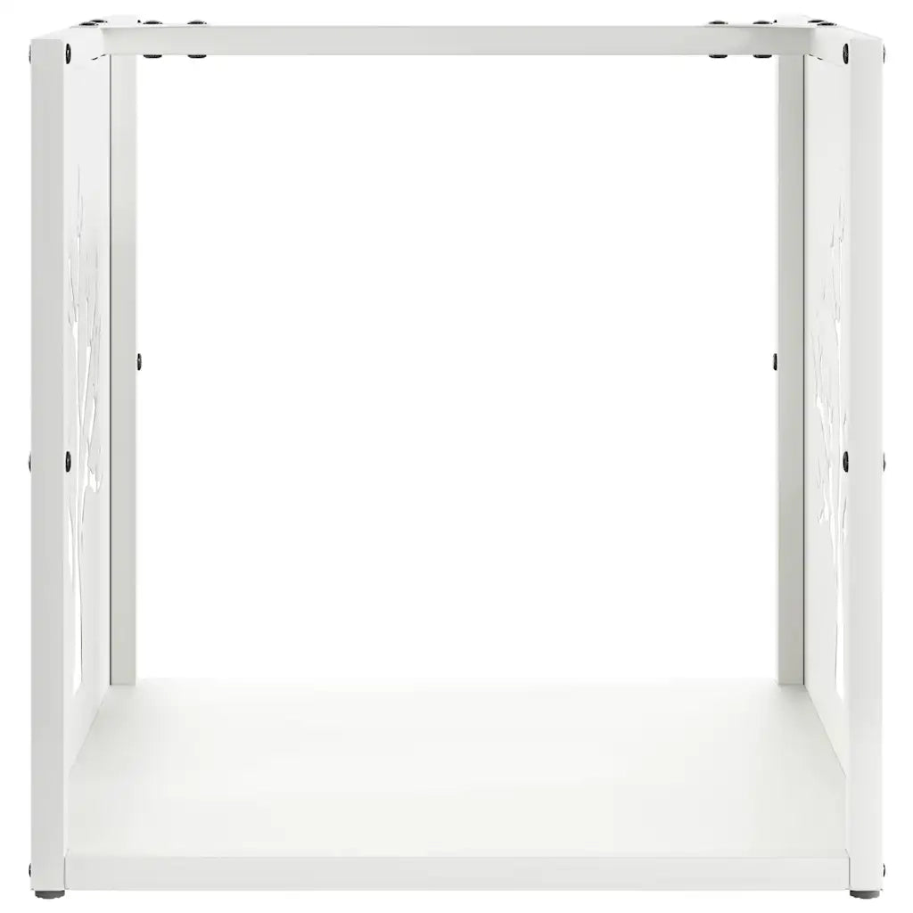 Rastrelliera per Legna da Ardere Bianca 40x40x40 cm CFW9612657