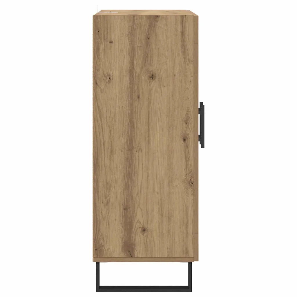 Credenza | Madia | Buffet da pranzo | Armadio da pranzo Rovere artigianale 69,5 x 34 x 90 cm Legno multistrato