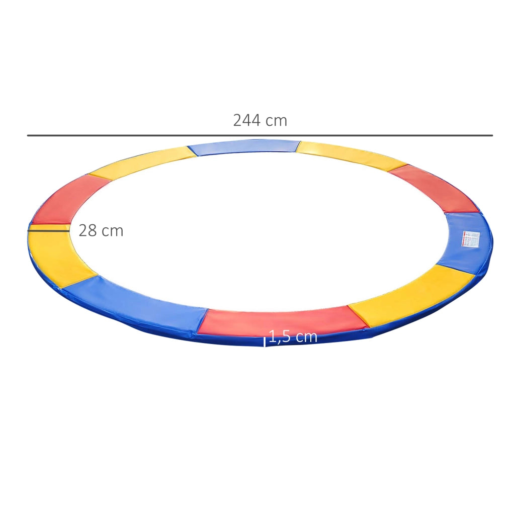 Cuscino protezione trampolino ? 244 cm ¨C zephmum ¨C multicolore UV resistente