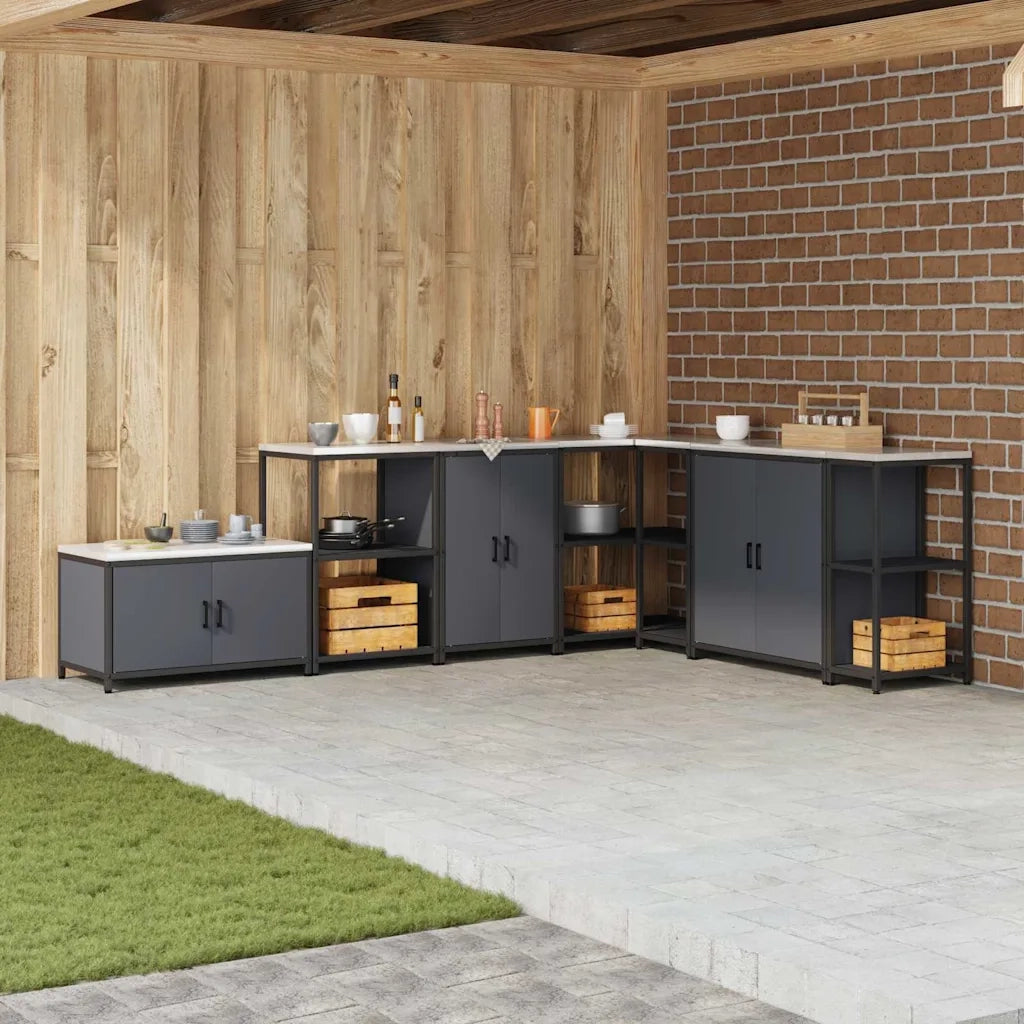 Stoccaggio in cucina Antracite 60 x 50 x 92 cm Acciaio 874991