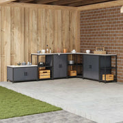 Stoccaggio in cucina Antracite 60 x 50 x 92 cm Acciaio 874991