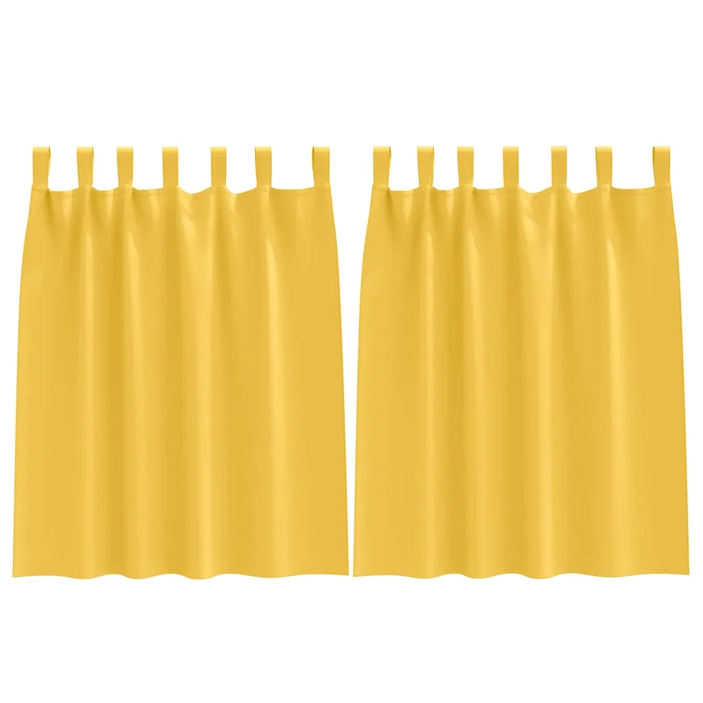 Tende Blackout con Anelli 2 pcs Giallo senape 140 x 140 cm 4107613