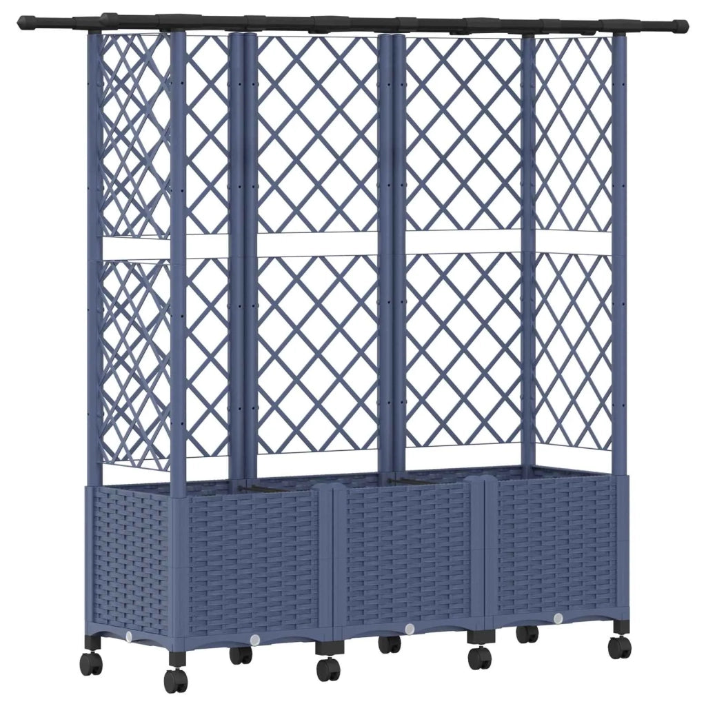 Letto Rialzato con Griglia e Tetto Grigio 163,5 x 40 x 142 cm 3423126
