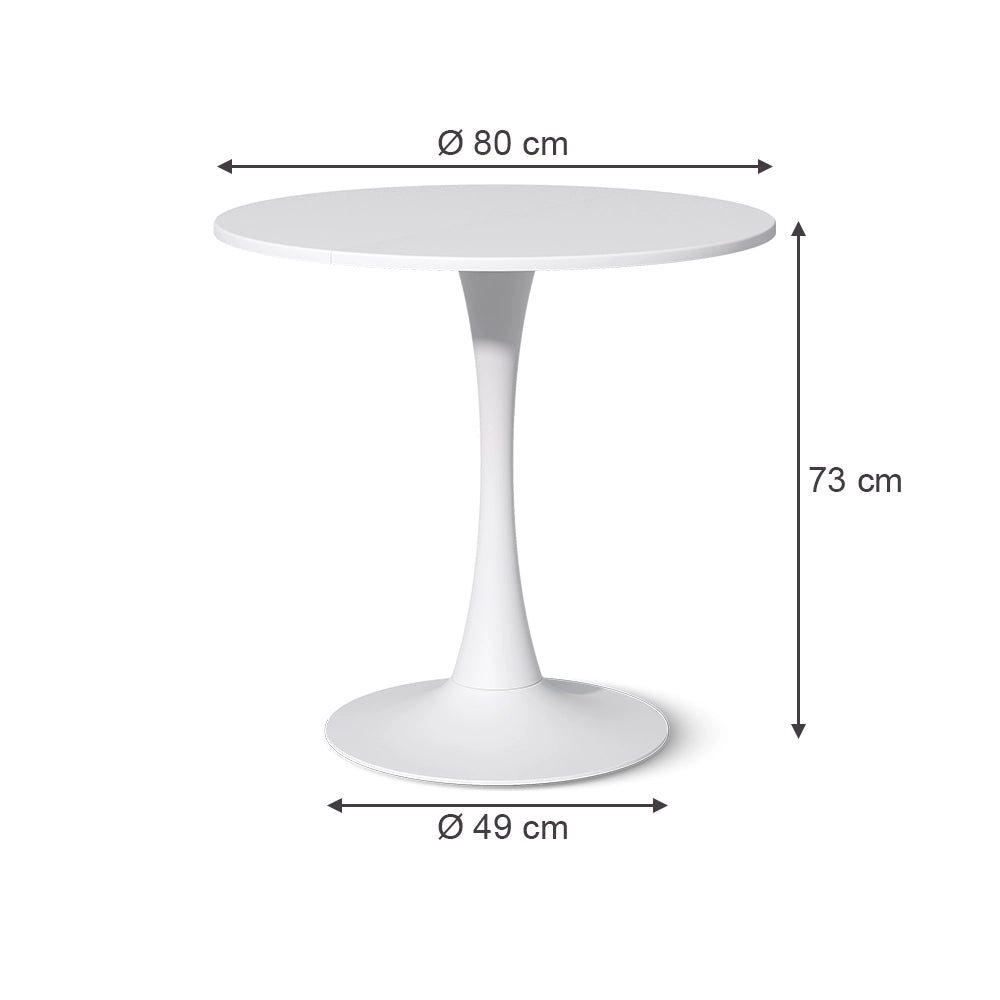 Tavolo da pranzo Carl Bianco 80 x 80 cm Vicco