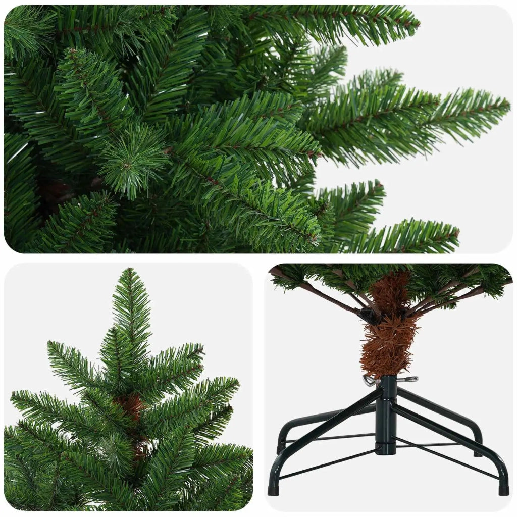 Albero di Natale artificiale 120 cm PVC e Metallo Verde 42056471