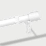 Maniglia per tenda in acciaio inossidabile - Design elegante - Lunghezza flessibile - 1 pezzo - Bianco - Acciaio inossidabile