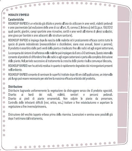 DISERBANTE TOTALE LIQUIDO PRONTO ALL'USO PFNPO- - lt.1 - 1 pezzi ROUNDUP