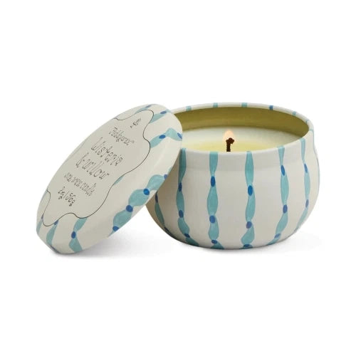 Candela in latta stampata Tulip da 56 g (2 oz) - Glicine e Salice