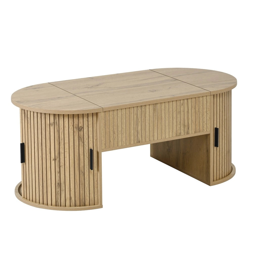 Tavolino da Caff¨¨ Regolabile in Altezza con Ripiani e Vani ¨C MINIMAL ¨C Moderno per Soggiorno