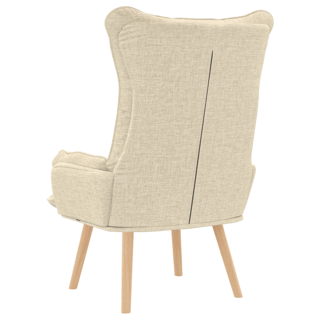 Poltrona Rilassante vitaXL in Tessuto Crema