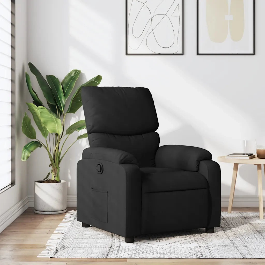 Divano Sedia-Poltrona reclinabile in tessuto nero 576087