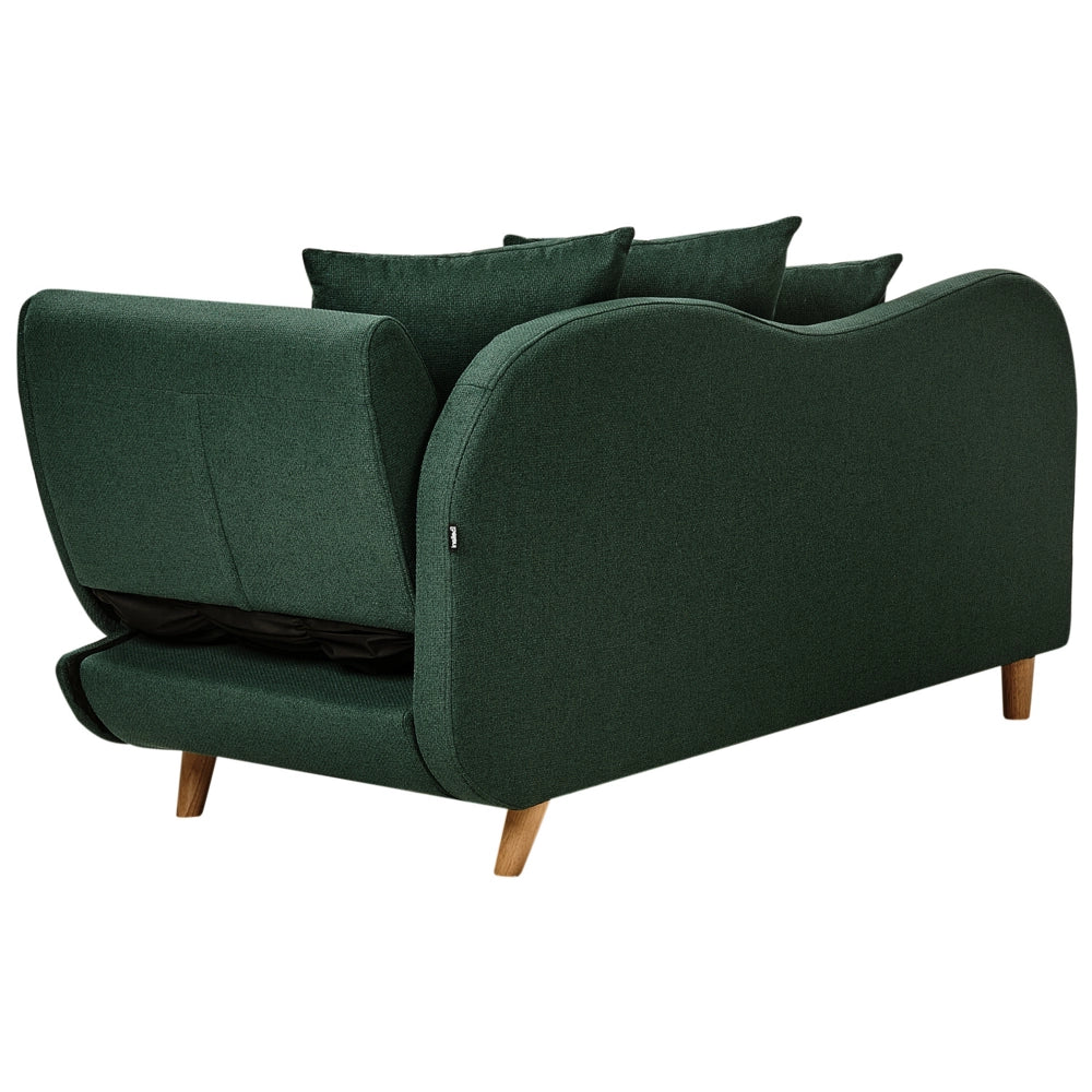 Chaise longue a destra in tessuto verde con contenitore per riporre gli oggetti Soggiorno moderno