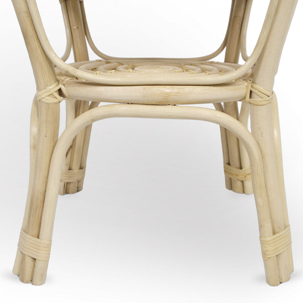 Tavolino rotondo Bahama in legno di bambu e vimini intrecciato cm 60 x 60