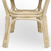 Tavolino rotondo Bahama in legno di bambu e vimini intrecciato cm 60 x 60