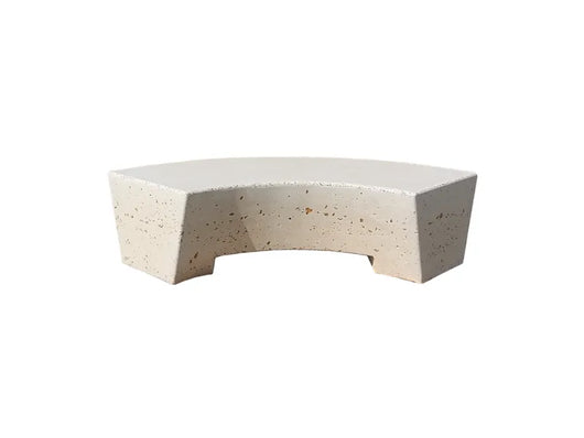 Panca o seduta Hogan finto marmo travertino 150x60x82h Giochipark - Panca Hogan curva