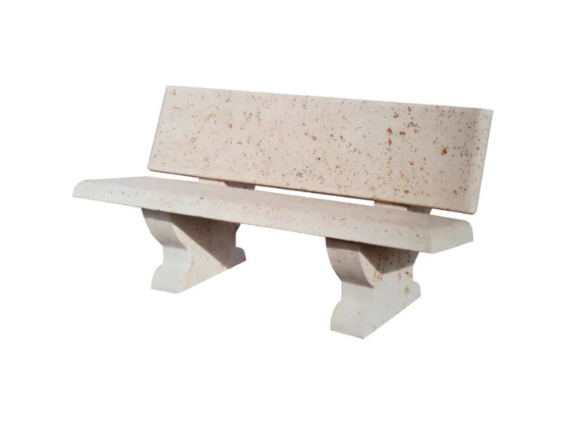 Panca Atena 1631 Giochipark calcestruzzo armato marmo travertino 180x45x83h