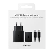 CARICABATTERIA DA RETE SAMSUNG SUPER FAST CHARGING 45W USB-C EPT4511XBEGEU + CAVO TYPE-C BLACK