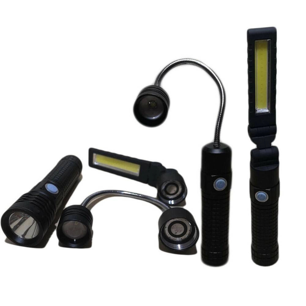 Trade Shop - Torcia Led 3in1 Multifunzione Bl-x8 Ricaricabile 80000w Led Cree Base Magnetica -