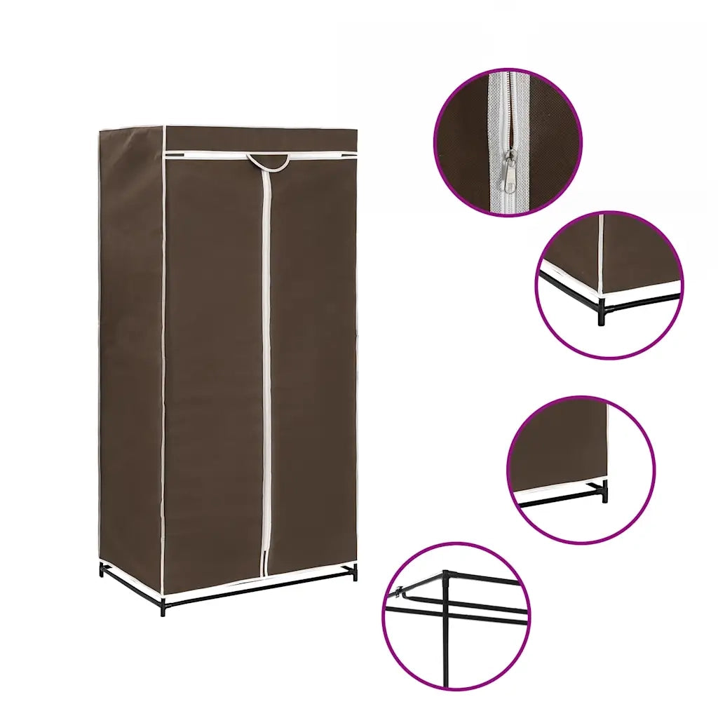 Armadio 2 pz Marrone 75x50x160 cm cod mxl 72724