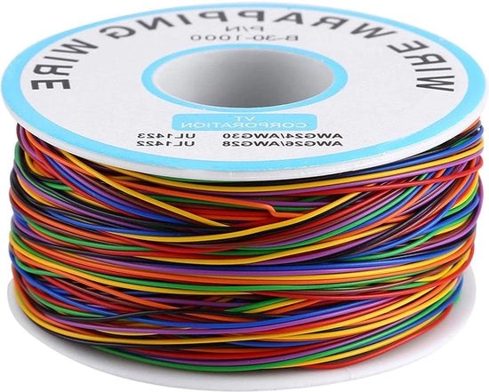 Cavo elettrico a 8 condotti 250 m - cavo avvolto - test di isolamento metallico - cavo solido in rame ricoperto di isolante - 30 AWG - alta qualità.