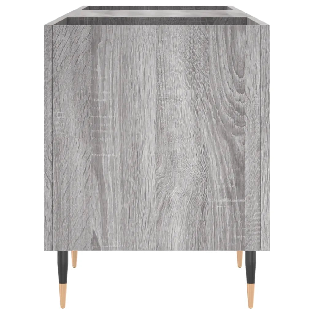 Mobile Porta Dischi Grigio Sonoma 121x38x48cm Legno Multistrato 831674
