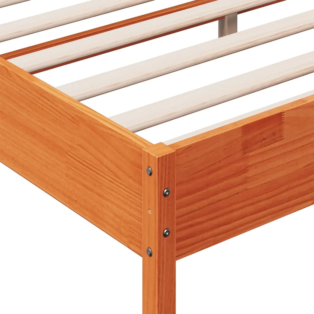 Giroletto senza Materasso Marrone Cera 180x200 cm Legno di Pino