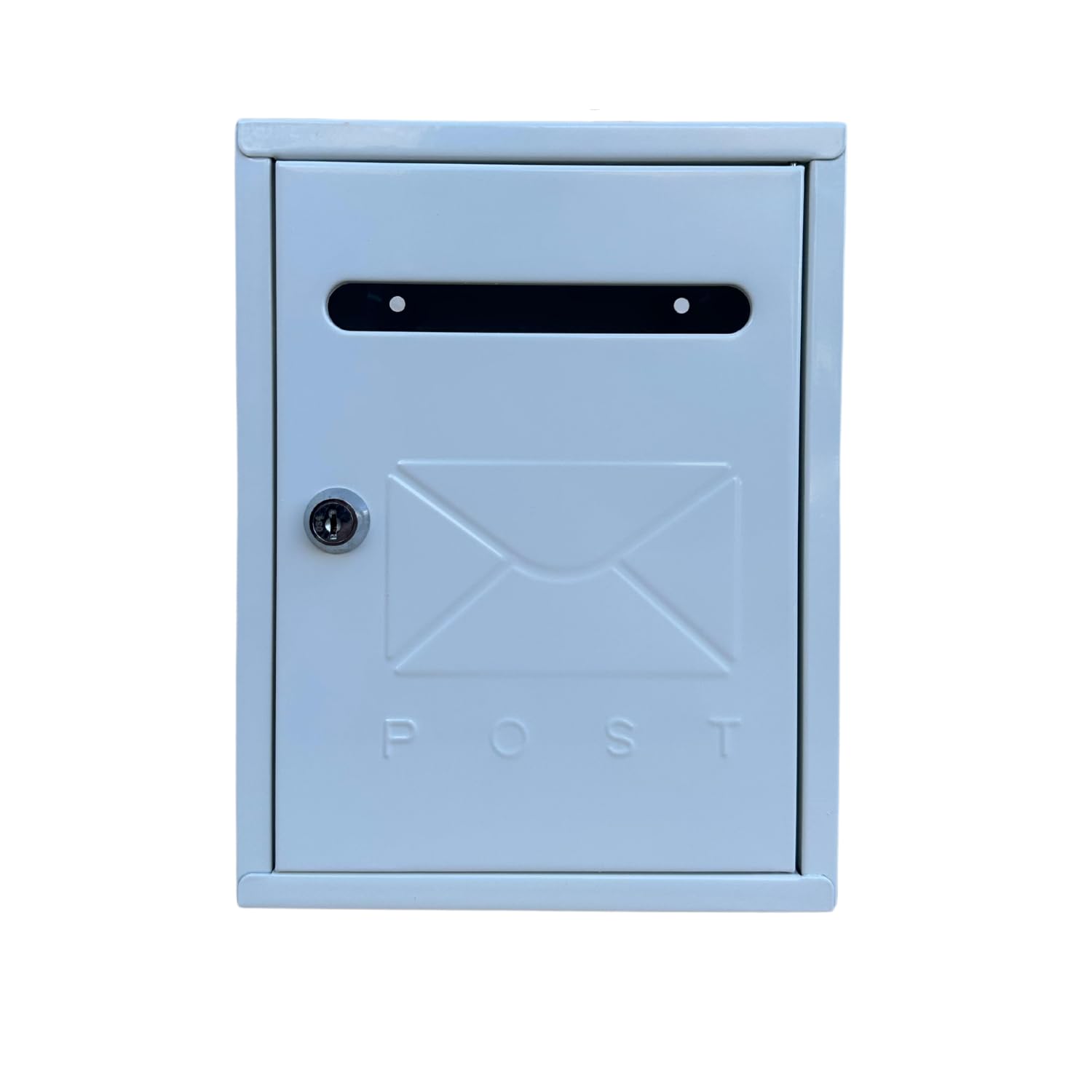 Cassetta Postale Esterno Personale Ferro Dimensioni 26 x 20 x 7,5 cm Elegante Funzionale Colore: Bianco