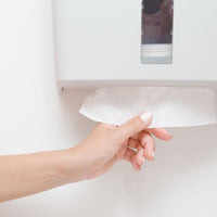 OWIJI Carta Asciugamani Piegata V Monouso Pura Cellulosa Doppio Velo Dimensione 21 cm x 21 cm Salviette Compatibili Resistenti Assorbenti Dispenser Confezioni: 6 Confezioni