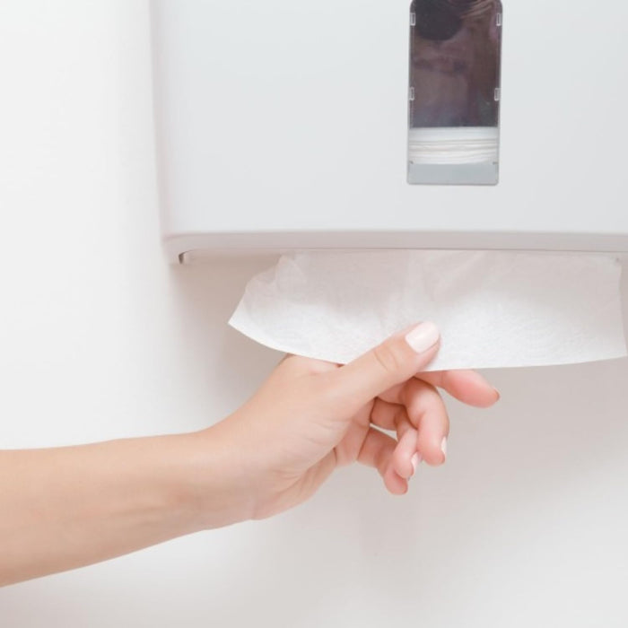 OWIJI Carta Asciugamani Piegata V Monouso Pura Cellulosa Doppio Velo Dimensione 21 cm x 21 cm Salviette Compatibili Resistenti Assorbenti Dispenser Confezioni: 6 Confezioni