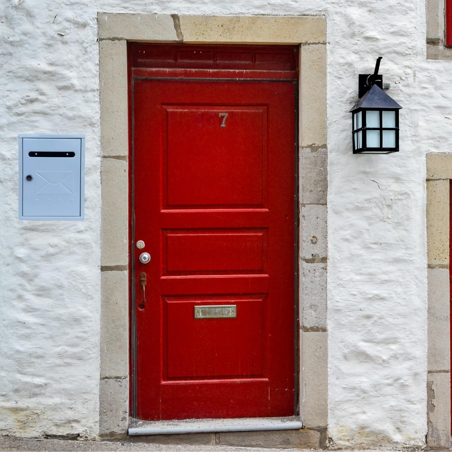 Cassetta Postale Esterno Personale Ferro Dimensioni 26 x 20 x 7,5 cm Elegante Funzionale Colore: Bianco