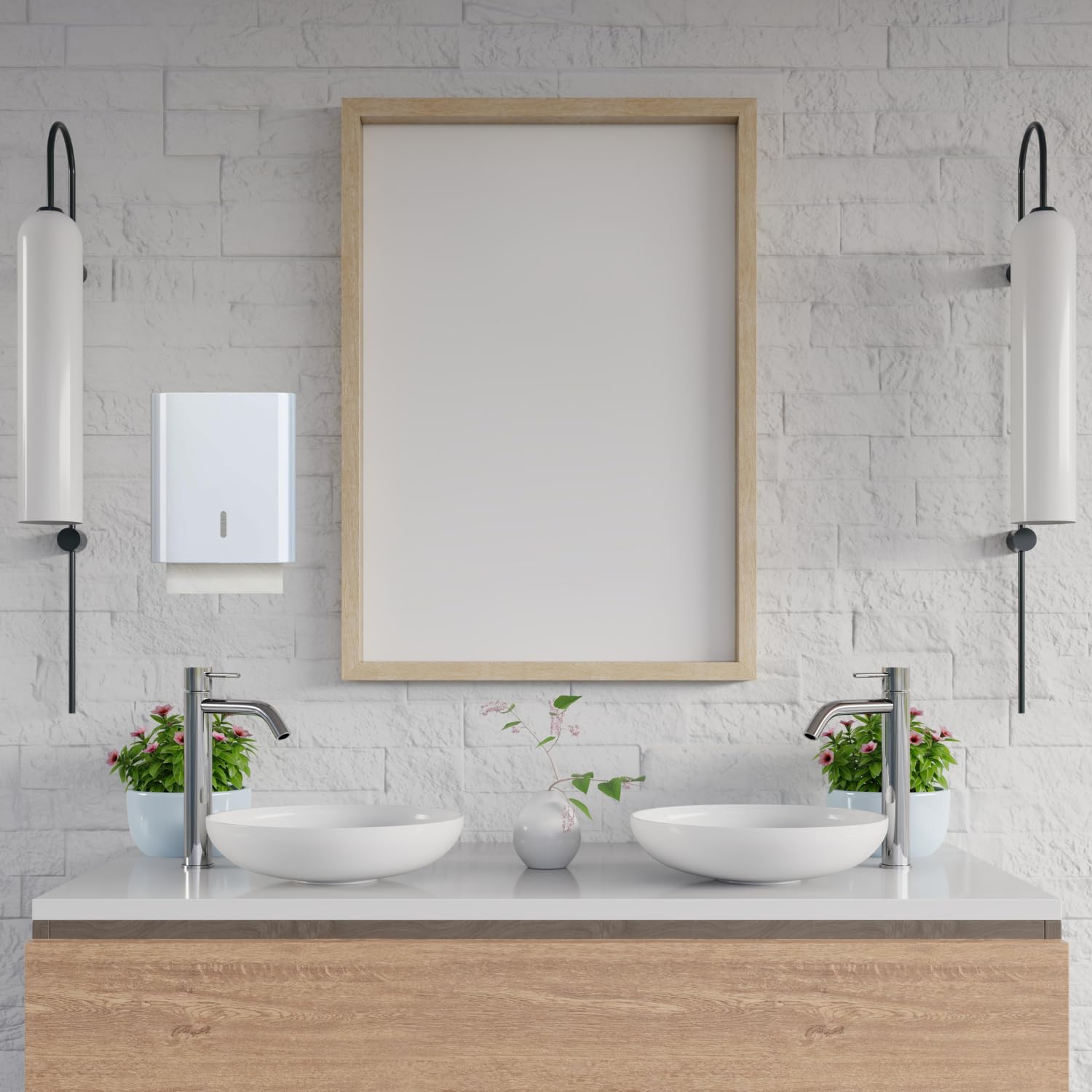 OWIJI Carta Asciugamani Piegata V Monouso Pura Cellulosa Doppio Velo Dimensione 21 cm x 21 cm Salviette Compatibili Resistenti Assorbenti Dispenser Confezioni: 15 Confezioni