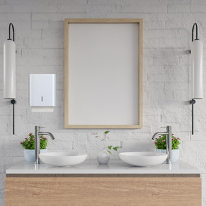 OWIJI Carta Asciugamani Piegata V Monouso Pura Cellulosa Doppio Velo Dimensione 21 cm x 21 cm Salviette Compatibili Resistenti Assorbenti Dispenser Confezioni: 5 Confezioni