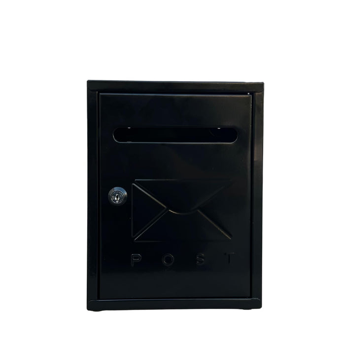 Cassetta Postale Esterno Personale Ferro Dimensioni 26 x 20 x 7,5 cm Elegante Funzionale Colore: Nero