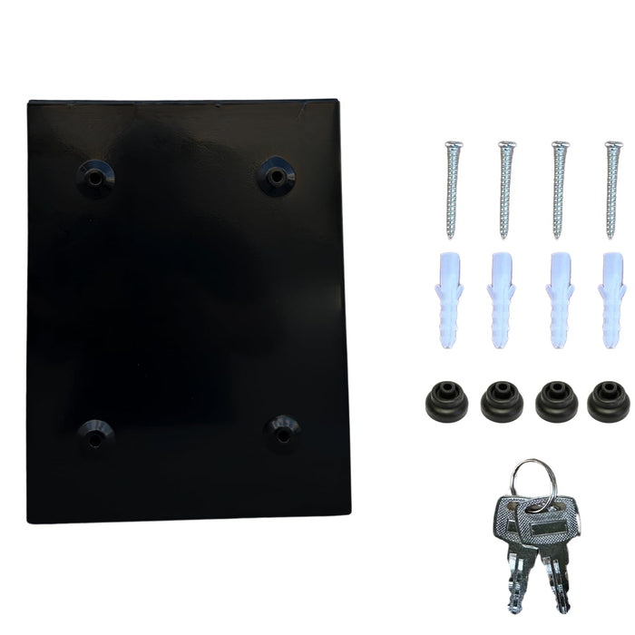 Cassetta Postale Esterno Personale Ferro Dimensioni 26 x 20 x 7,5 cm Elegante Funzionale Colore: Nero