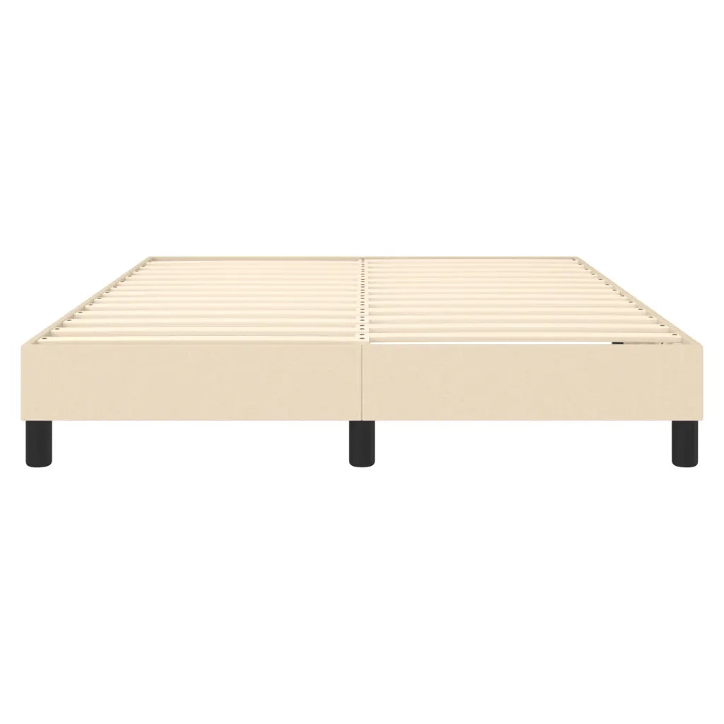 Struttura Letto a Rete a Molle Crema 140x190 cm in Tessuto 3120513